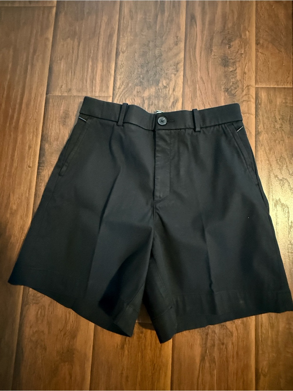 SPANX women’s  Black Flat-Front Tailored Shorts